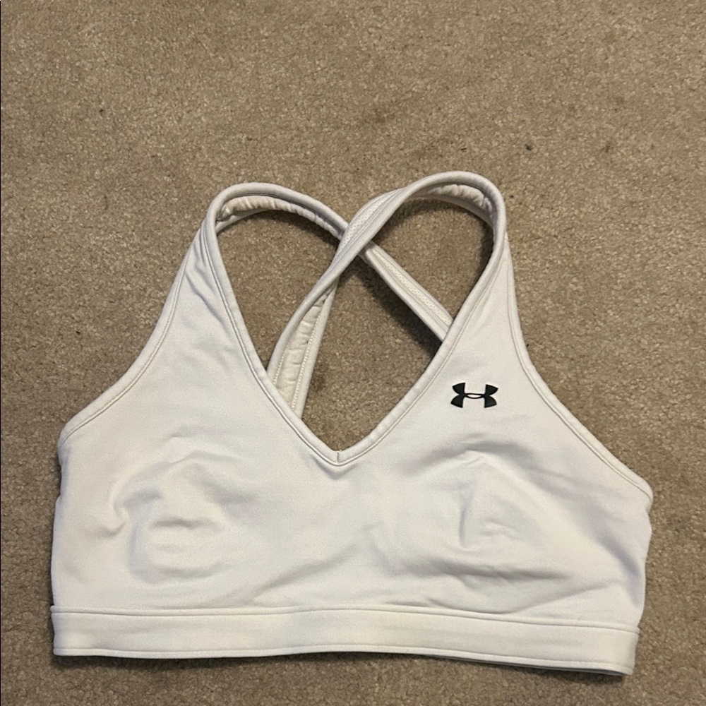 Under armor white sports bra